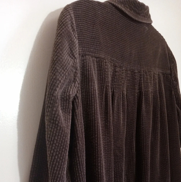 J Jill dark brown corduroy swing barn jacket - Picture 9 of 11